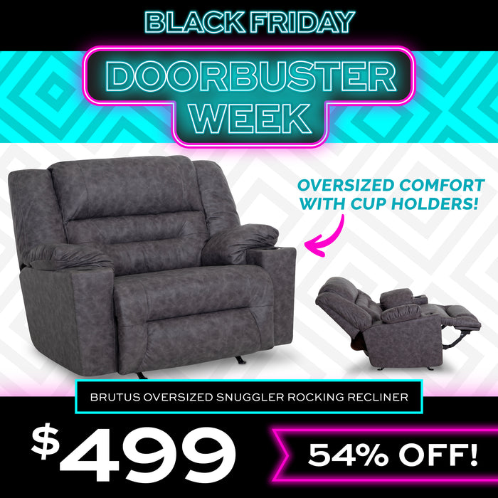 Black Friday Doorbuster Week Brutus Oversized Snuggler Rocking Recliner $499