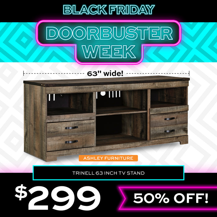 Black Friday Doorbuster Week Ashley Furniture Trinell 63 inch TV Stand $299