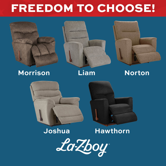 La-Z-Boy recliners with a promotional text '4th of July Blowout' on a blue background.