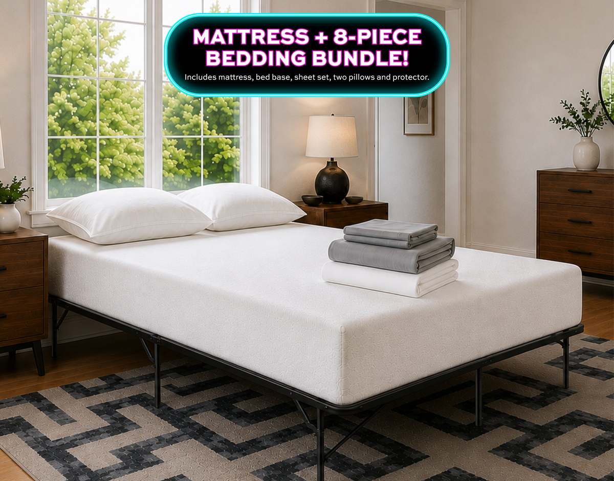 Luna 6 Inch Memory Foam Bedding Bundle