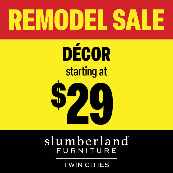 Slumberland Furniture remodel sale advertisement with decor starting at $29.