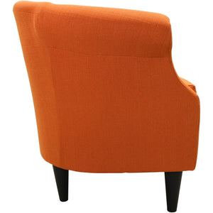 Side view of Nikole Saffron Accent Chair