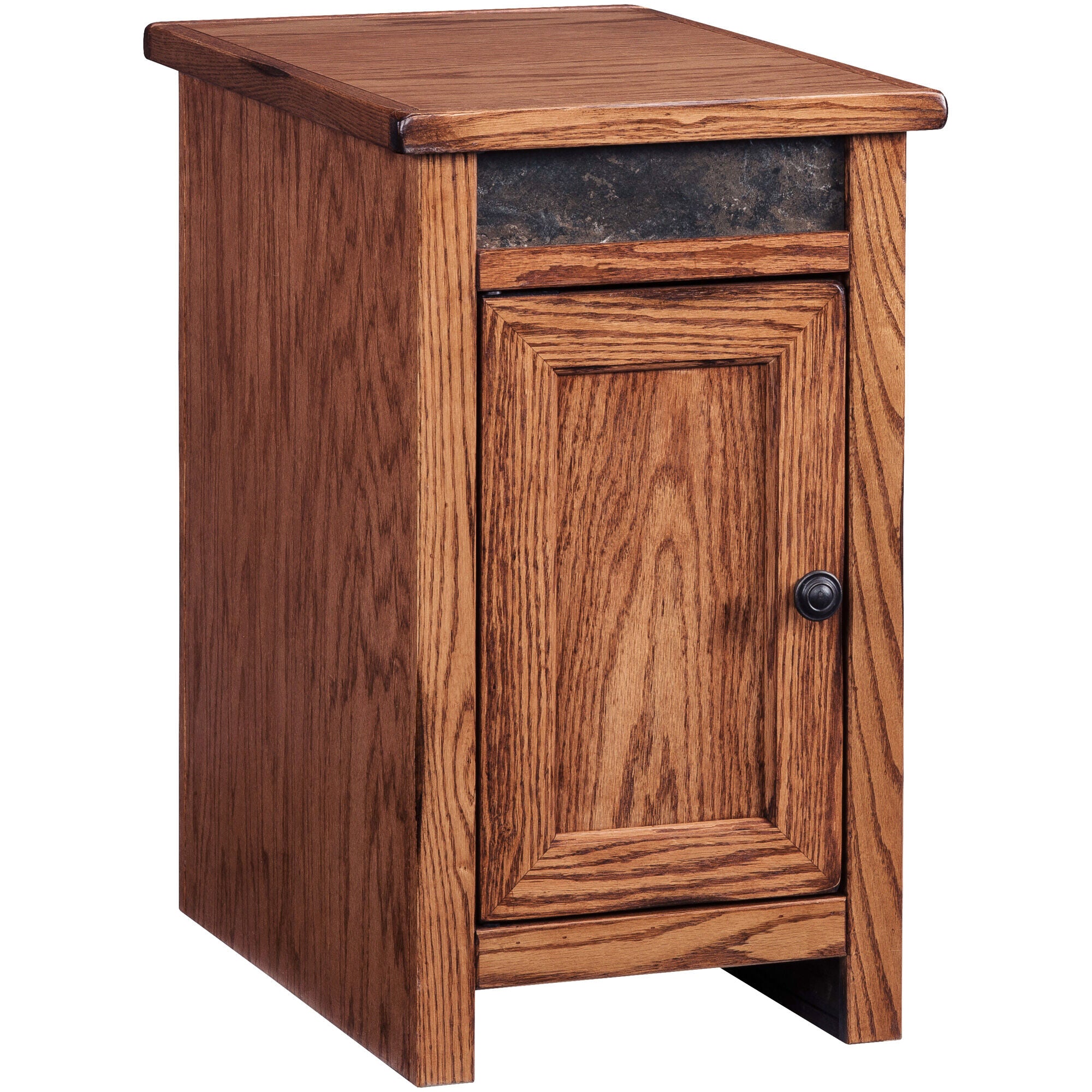 Evanston Rustic Storage Chairside Table