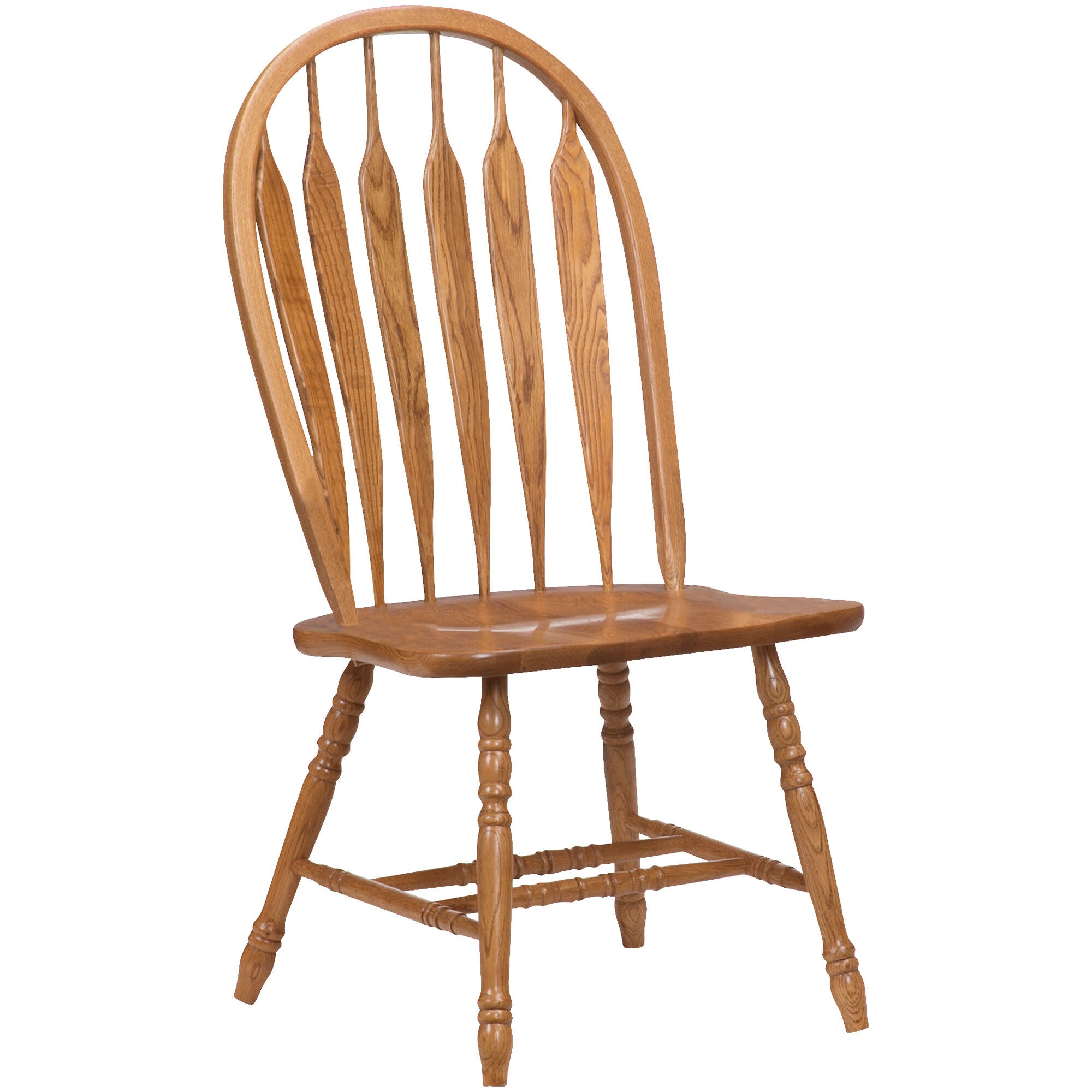 Jefferson Oak Curved Arrow Side Chair