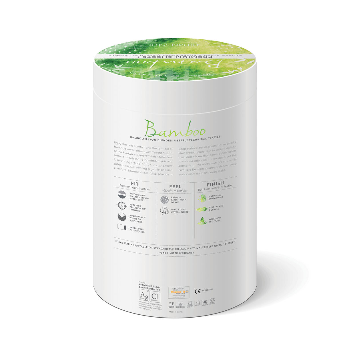 Elements Bamboo Sheet Set - 5164550_PURE_IS6_OL