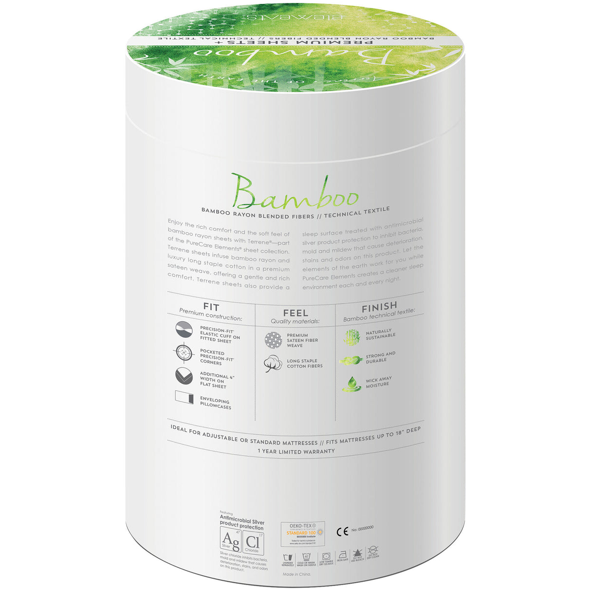 Elements Bamboo Sheet Set - 5166860_PURE_IS6_OL