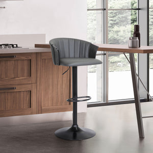 Lydia Gray Swivel Barstool in a kitchen