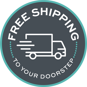 Free shipping logo with a truck icon and text on a dark gray background