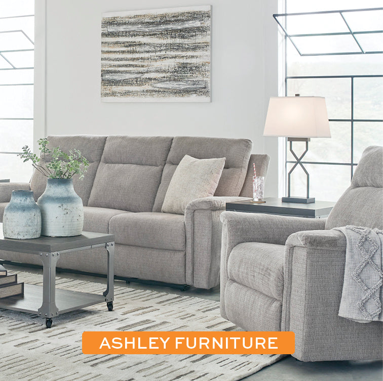 Ashley Furniture Barnsana Reclining Sofa and Chair in a modern living room