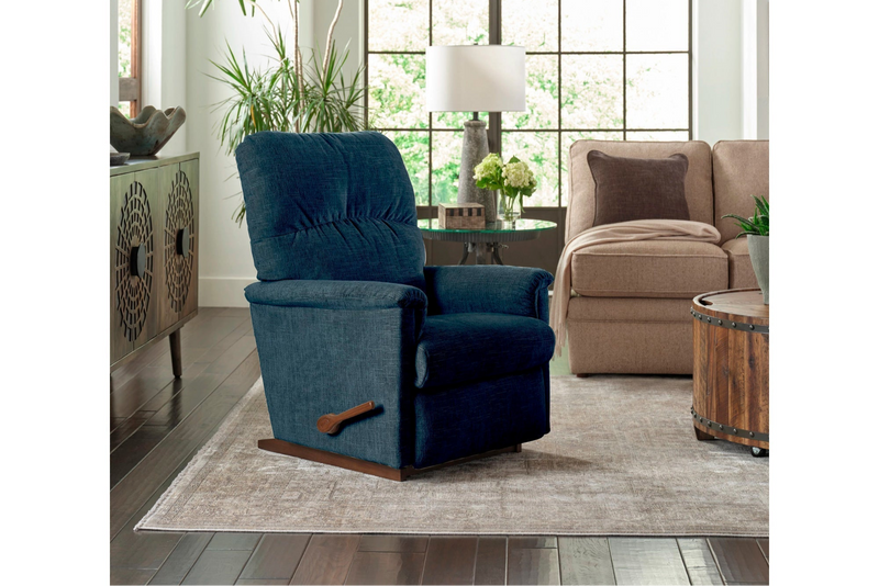 Blue recliner chair in a living room