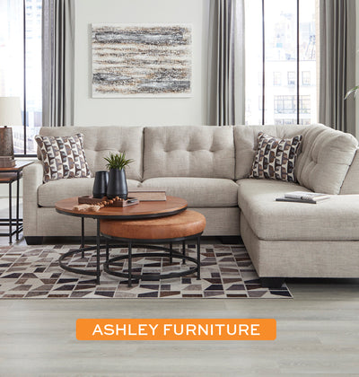 Ashley Furniture Mahoney Sectional in a modern living room.