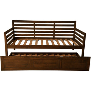 Boho Rustic Walnut Daybed with Trundle PMINN56