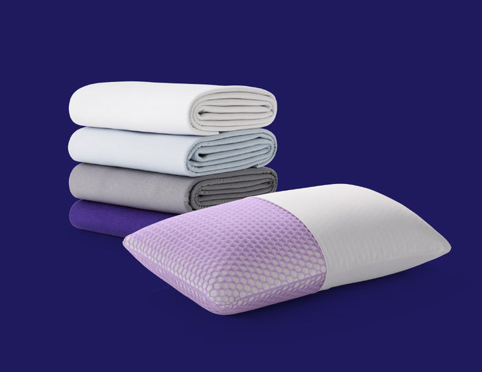 Purple pillow and sheets
