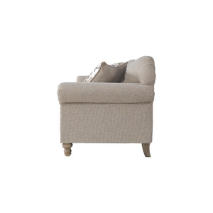 Side view of Farlow Oyster Loveseat