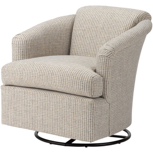 Front right view of Cass Graphite Swivel Glider Accent Chair