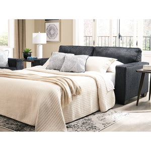 A room setting featuring Riles Slate Queen Sofa Sleeper