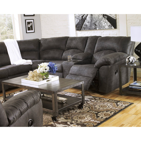 Room setting 6 featuring Grover Gray 2 Piece Reclining Sectional