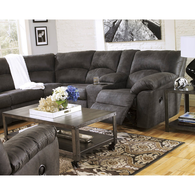 Room setting 6 featuring Grover Gray 2 Piece Reclining Sectional
