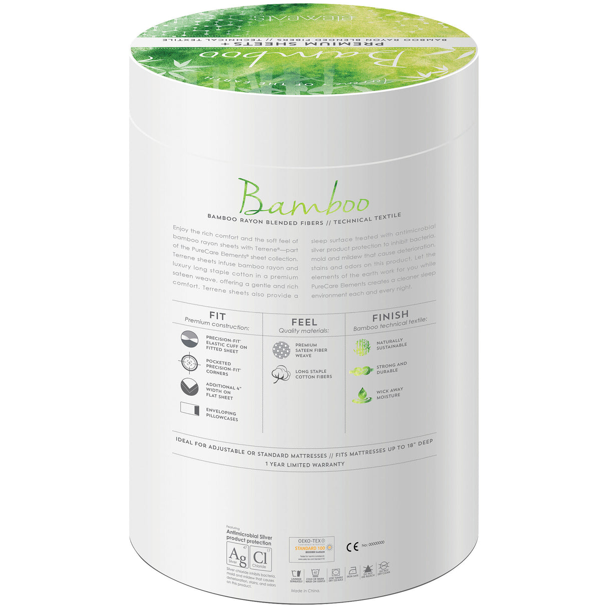 Elements Bamboo Sheet Set - QK1021310_PURE_IS6_OL