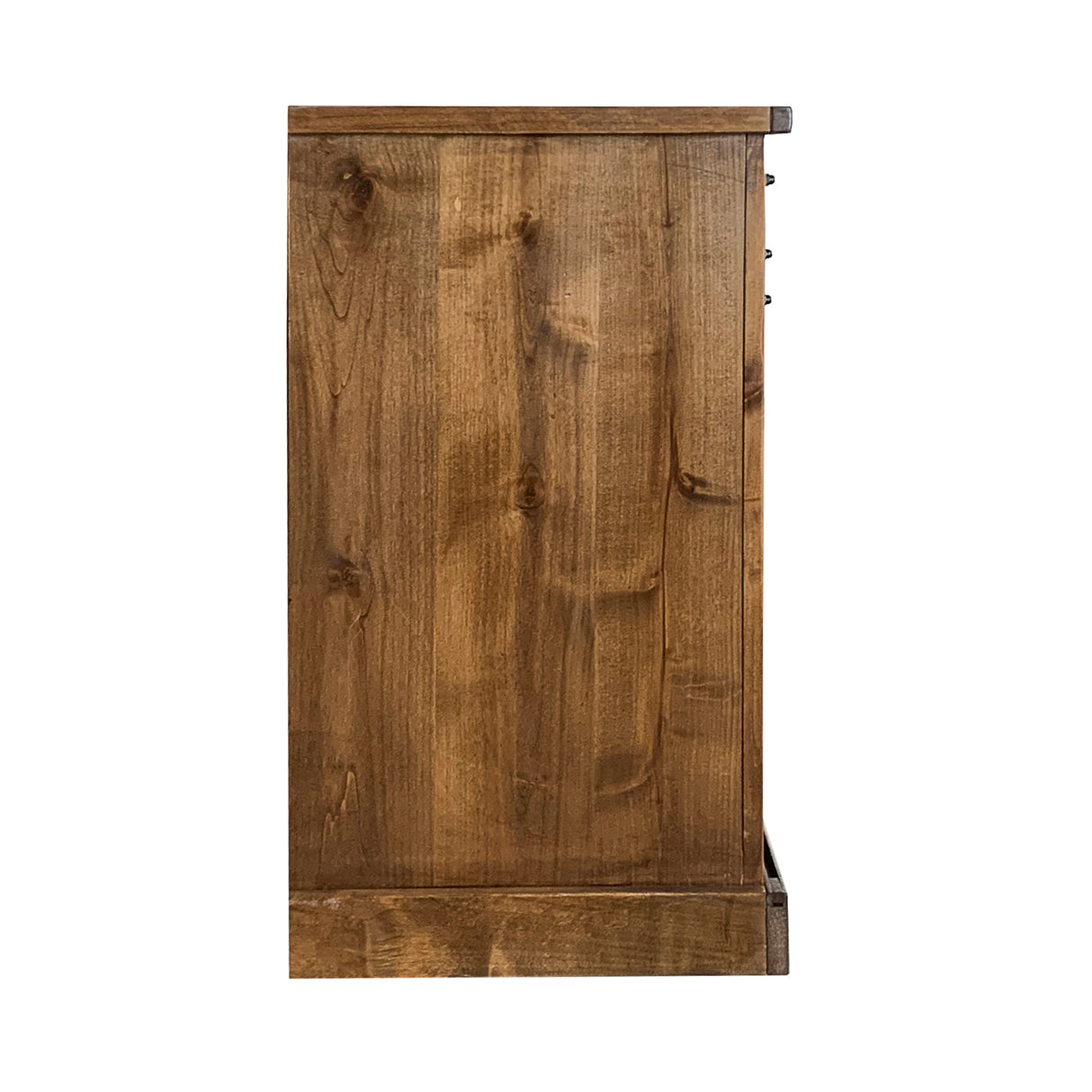Side view of Farmhouse Aged Whiskey 85 Inch Console