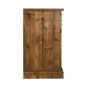 Side view of Farmhouse Aged Whiskey 85 Inch Console