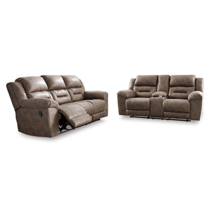 Stoneland Reclining Console Loveseat