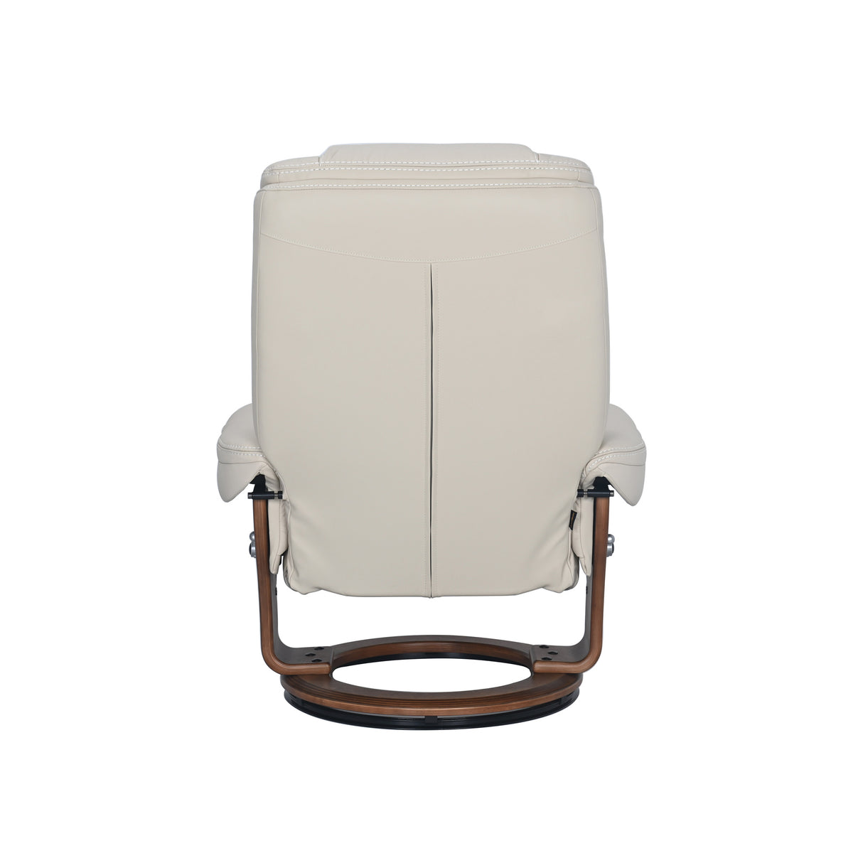 Back view of Hana White Recliner with Ottoman