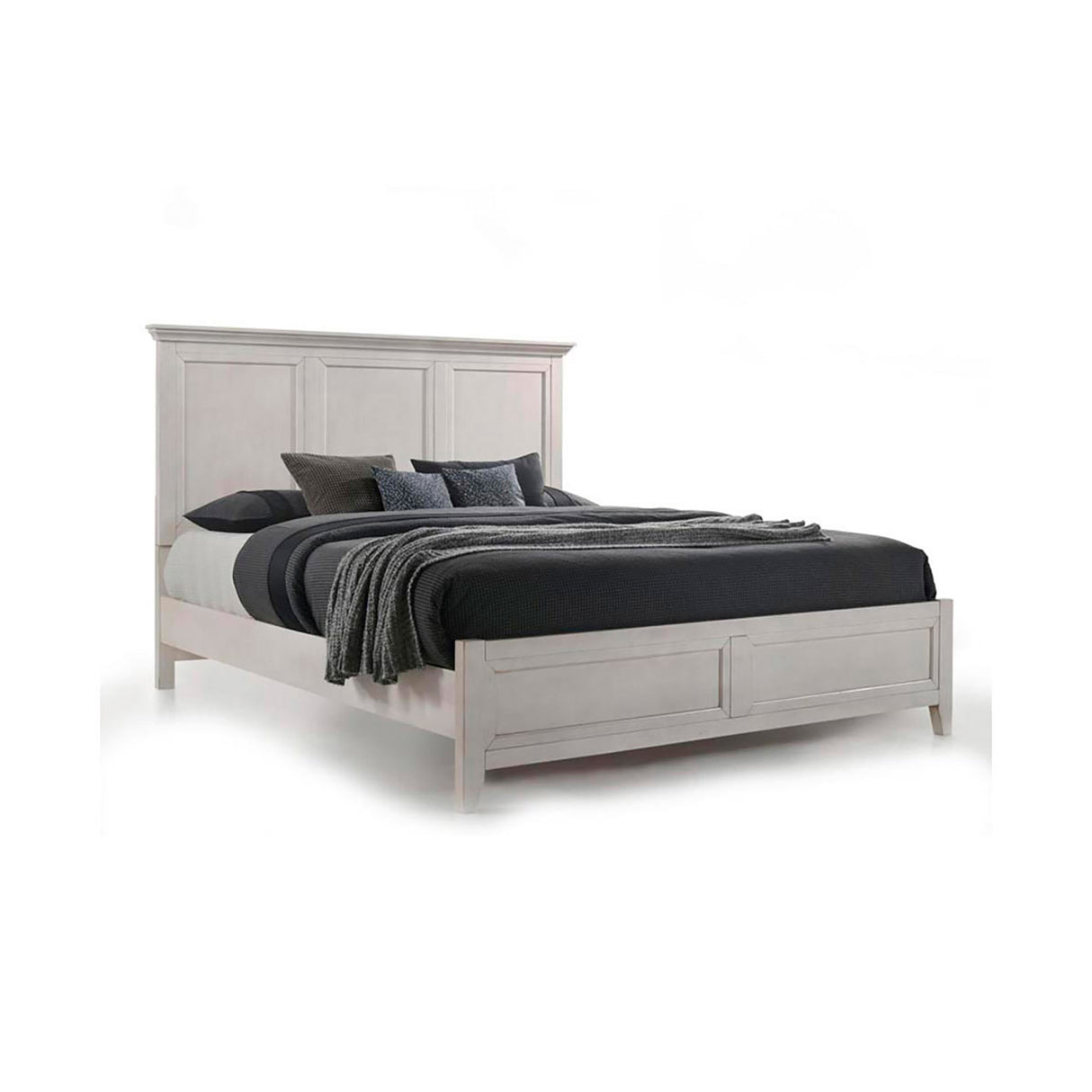 San Mateo Rustic White King Bed QK1031870