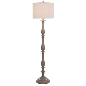 Front left view of Charlton Gray Floor Lamp