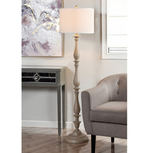 A room setting featuring Charlton Gray Floor Lamp