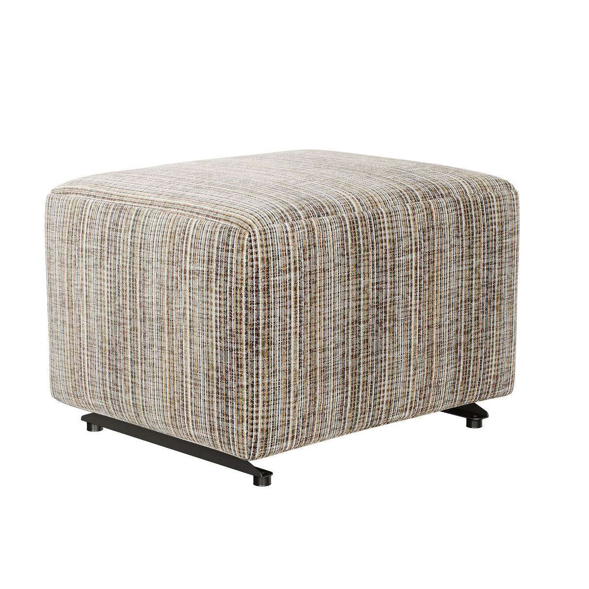 Front left view of Gemily Brown Ottoman