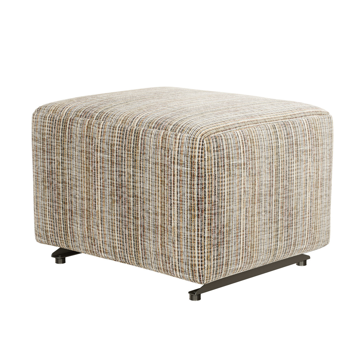 Front right view of Gemily Brown Ottoman