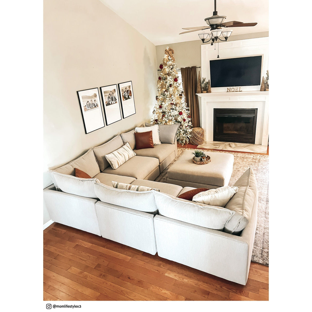 Room setting 9 featuring Floza Cremini 5 Piece Sectional