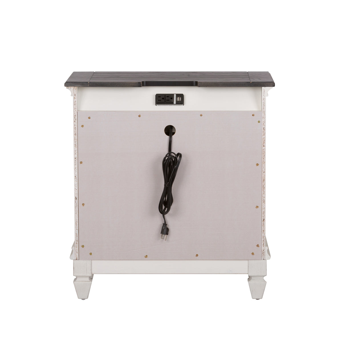 Back view of Allyson Park White Nightstand