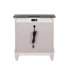 Back view of Allyson Park White Nightstand