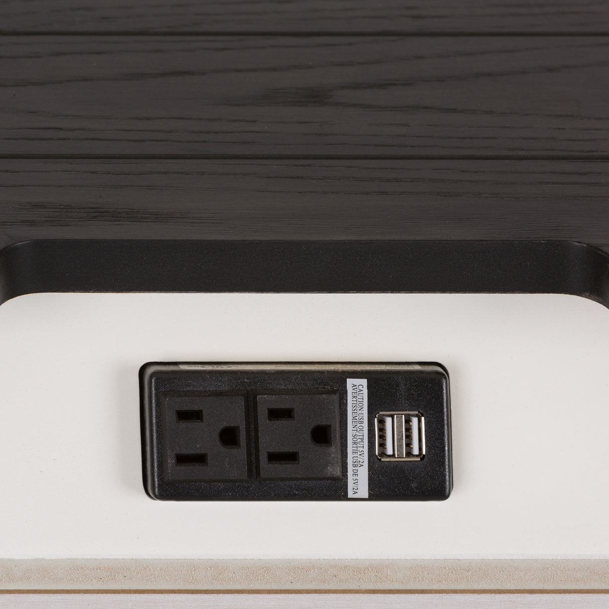 Detail view of Allyson Park White Nightstand