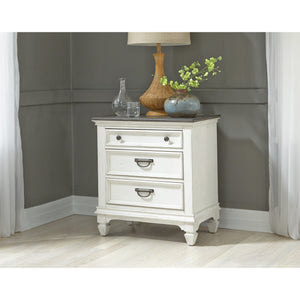 A room setting featuring Allyson Park White Nightstand