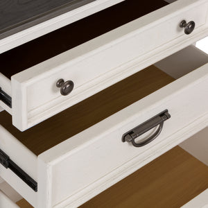Open view of Allyson Park White Nightstand
