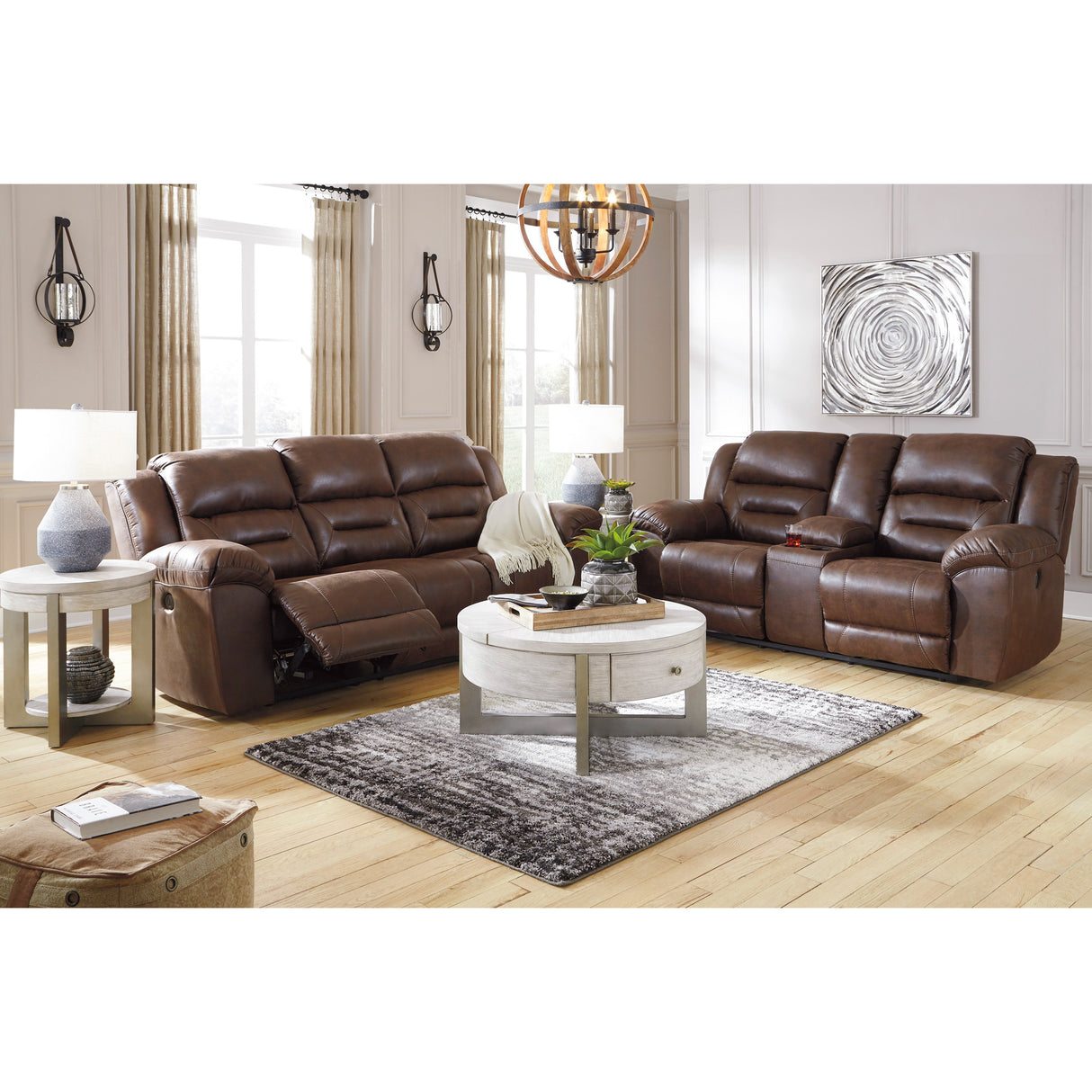 Stoneland Reclining Console Loveseat