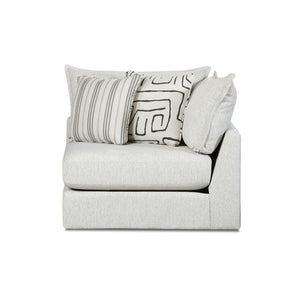 Side view of Floza Pewter Corner Chair