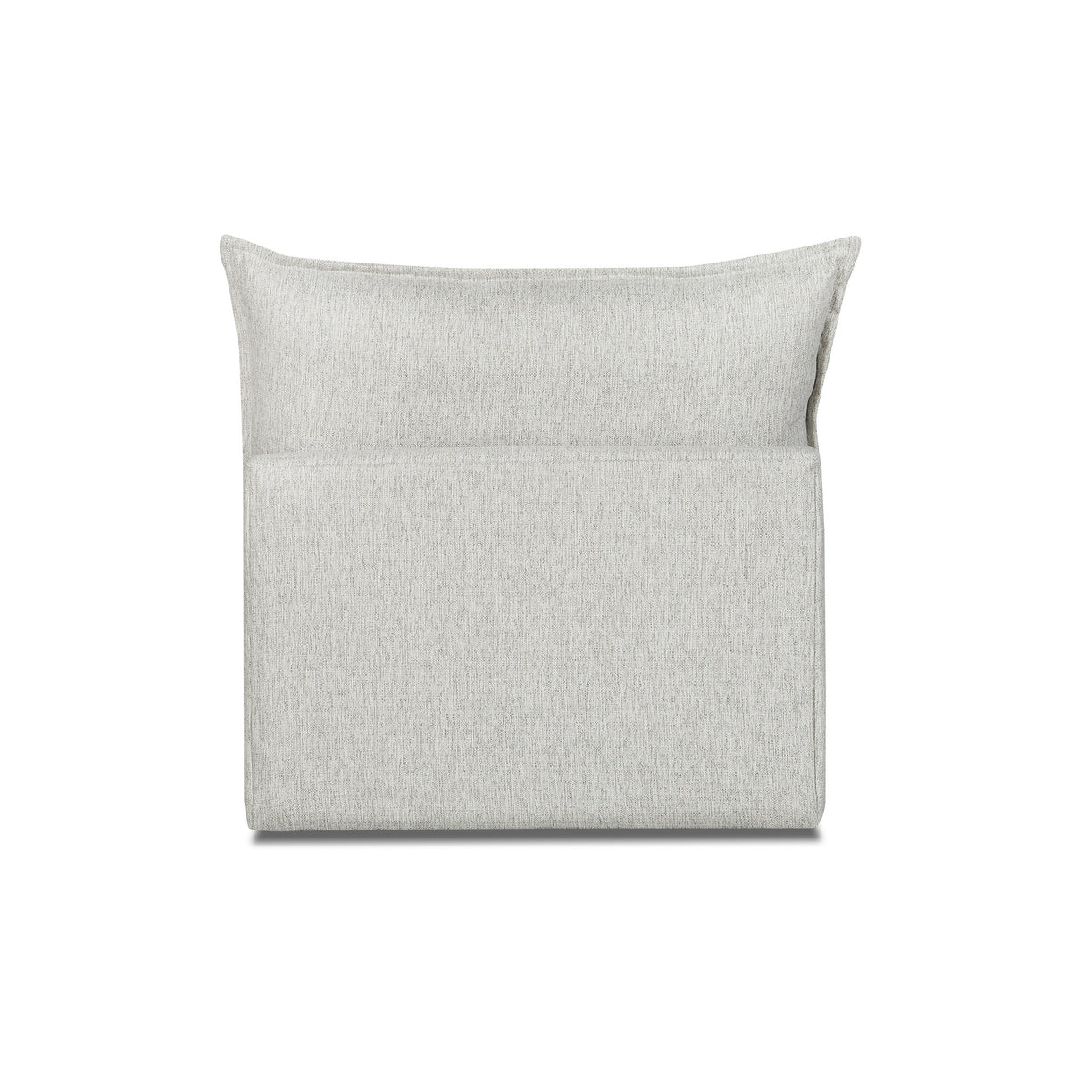 Back view of Floza Pewter Armless Chair