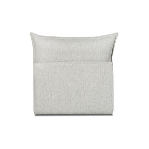 Back view of Floza Pewter Armless Chair