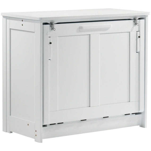 Orion White Twin Murphy Cabinet Bed QK1053331