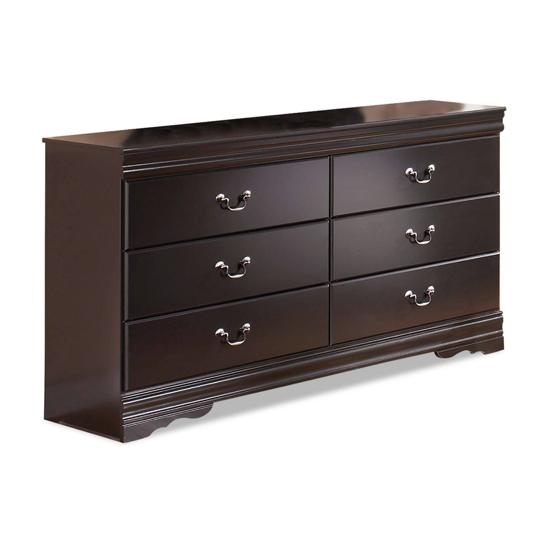 black dresser with brown top Ashley Huey Vineyard this dresser provides ample Inez Pattern:A ALICE + OLIVIA Renee