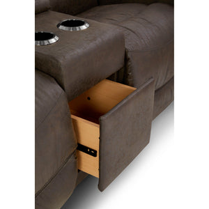 James Rec Loveseat With Console