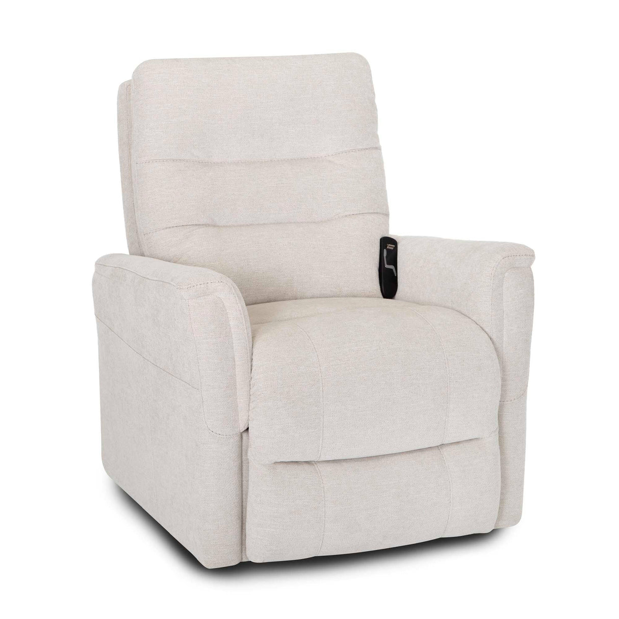 Front left view of Shale Linen Lift Chair Recliner