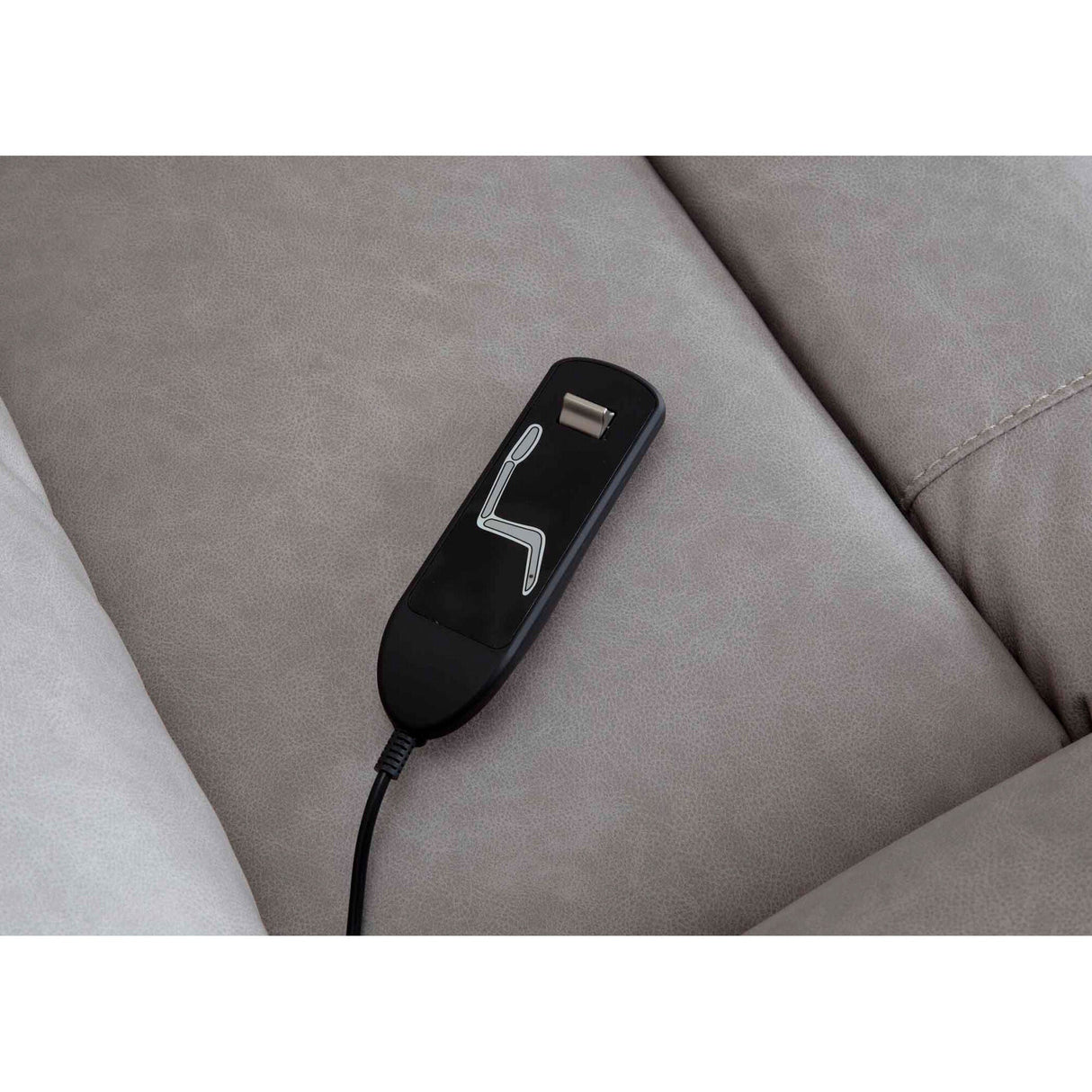 Detail view of Shale Silver Lift Chair Recliner