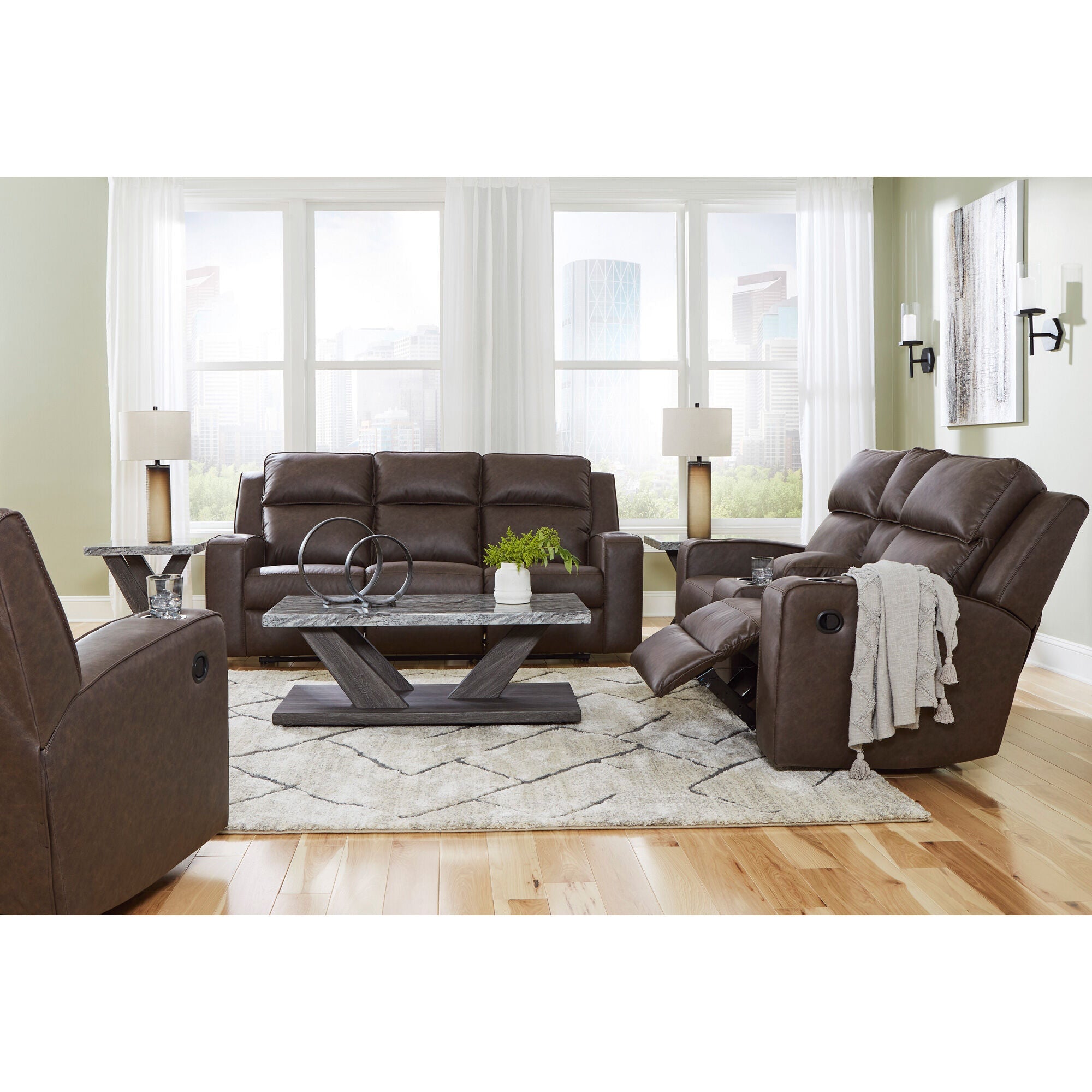 Lavenhorne Reclining Drop Table Sofa – Slumberland