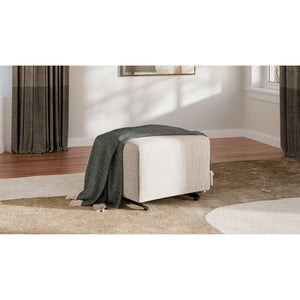 A room setting featuring Brianna Gray Gliding Ottoman