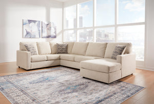 A room setting featuring Edenfield Linen Right Chaise Sectional